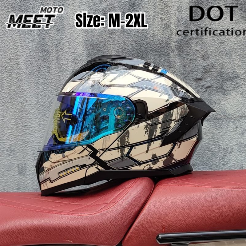 Универсальный мотошлем для муж – обзор и цена Dual Visor Motorcycle Racing Helmet